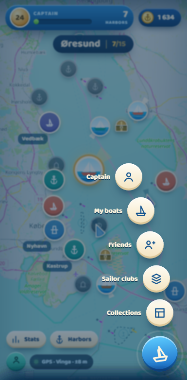 SailorScape menu navigation screen